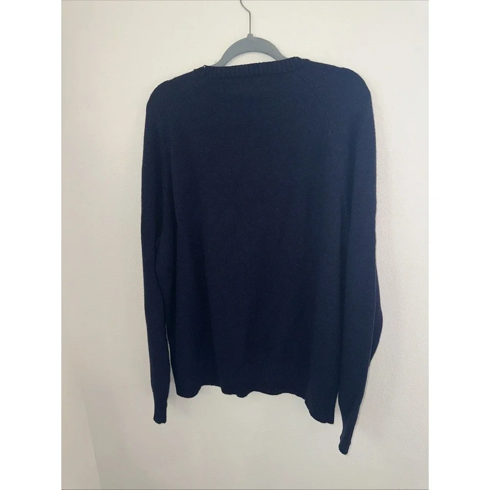 J. Crew Mercantile Men's Wool‎ Cotton Blend Sweater Navy Size XXL